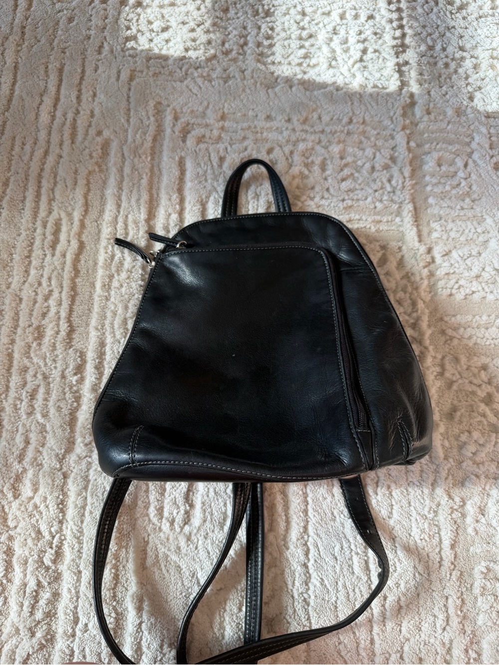Tignanello y2k Black Leather Backpack